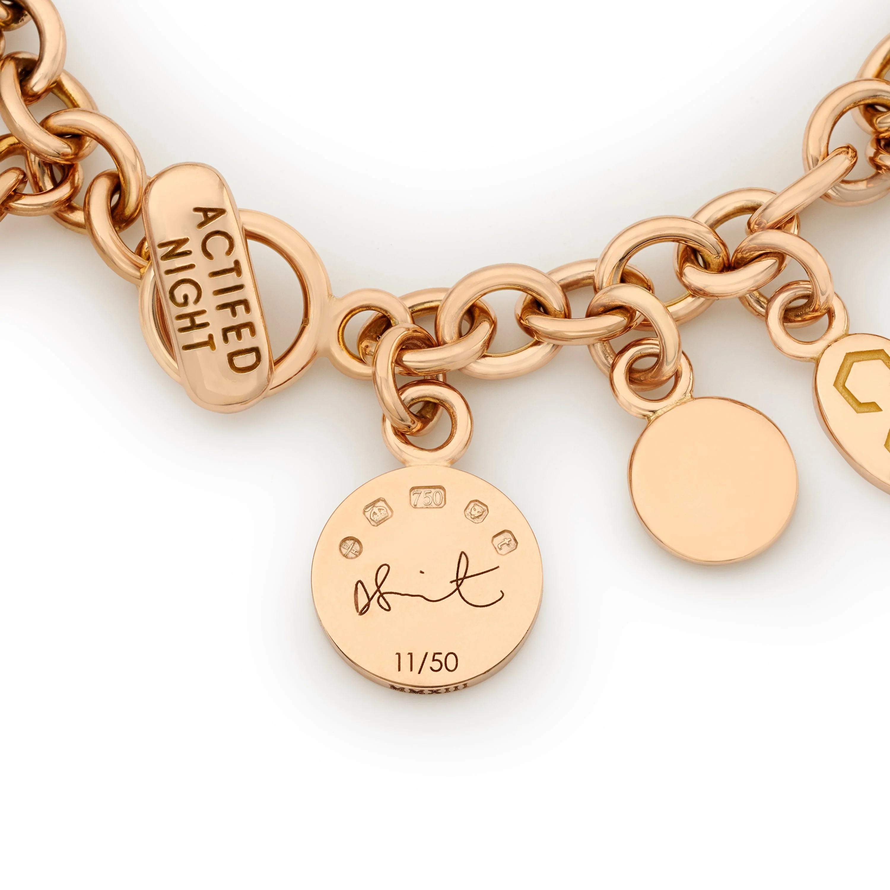 Damien Hirst: Pill Bracelet with Diamond Skull (Rose Gold) - Image 4