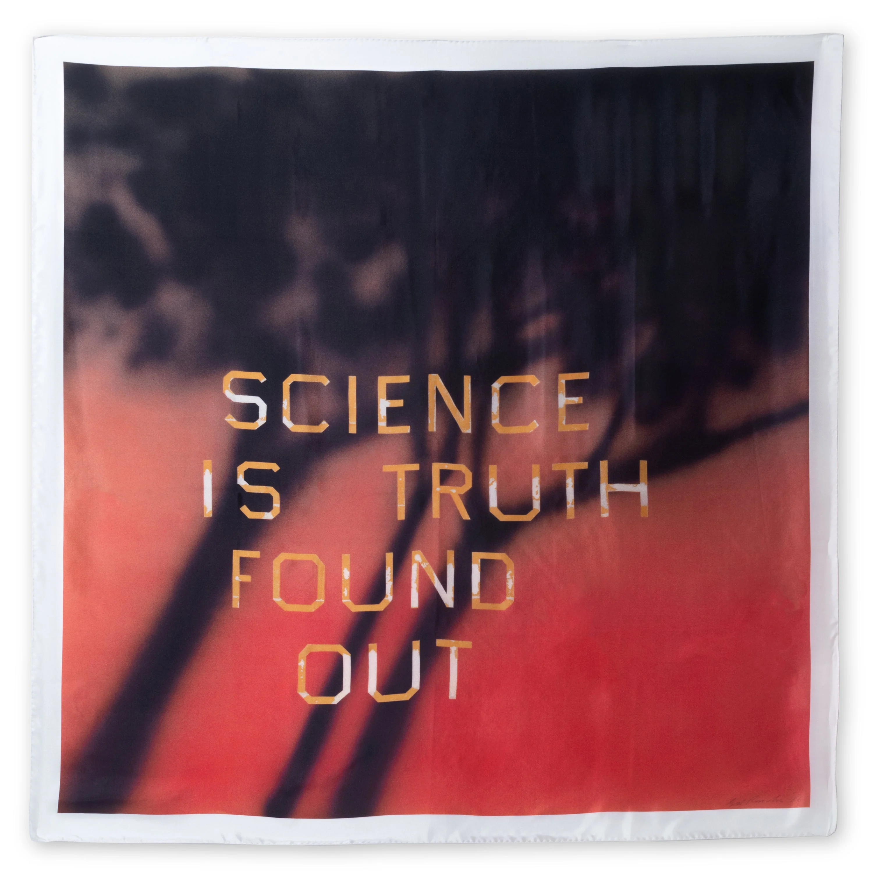 Ed Ruscha: Science Is Truth Found Out (RED)ITION Spring 2022 Scarf