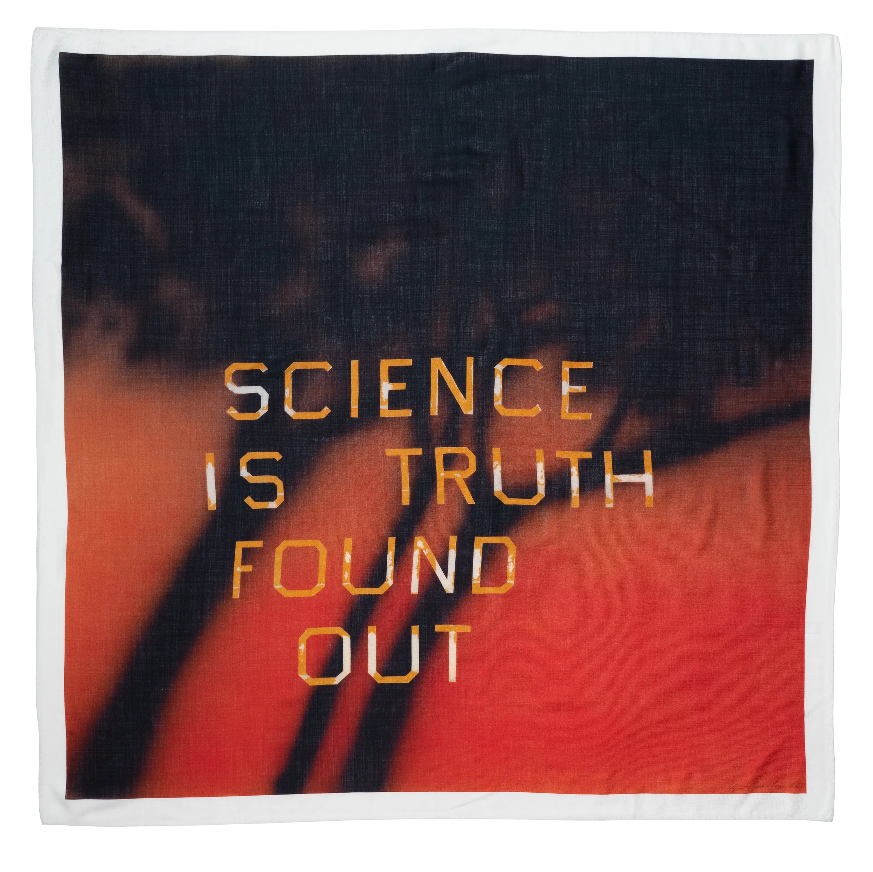 Ed Ruscha: Science Is Truth Found Out (RED)ition Winter 2022 Scarf