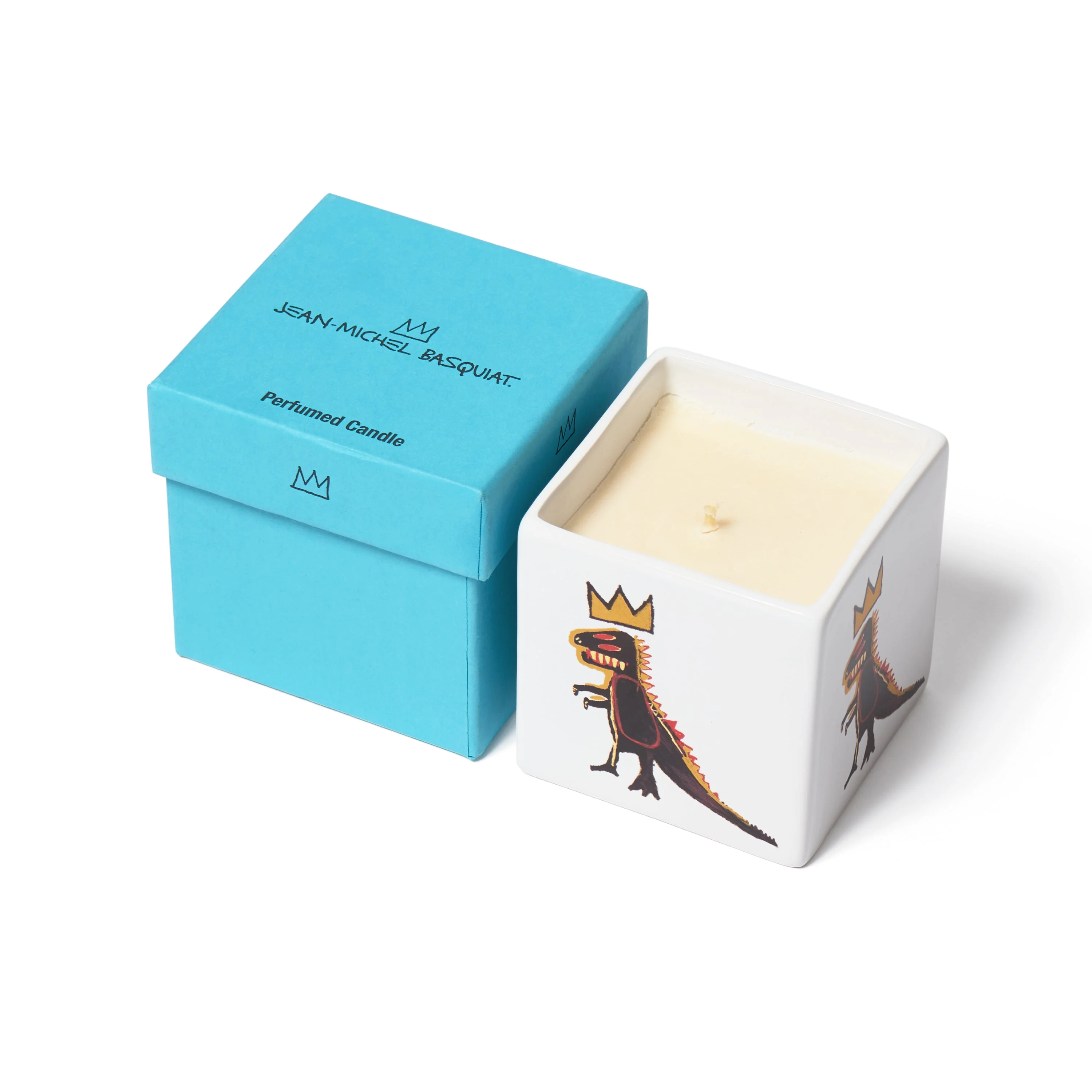 Jean-Michel Basquiat: Gold Dinosaur Box Candle - Image 2