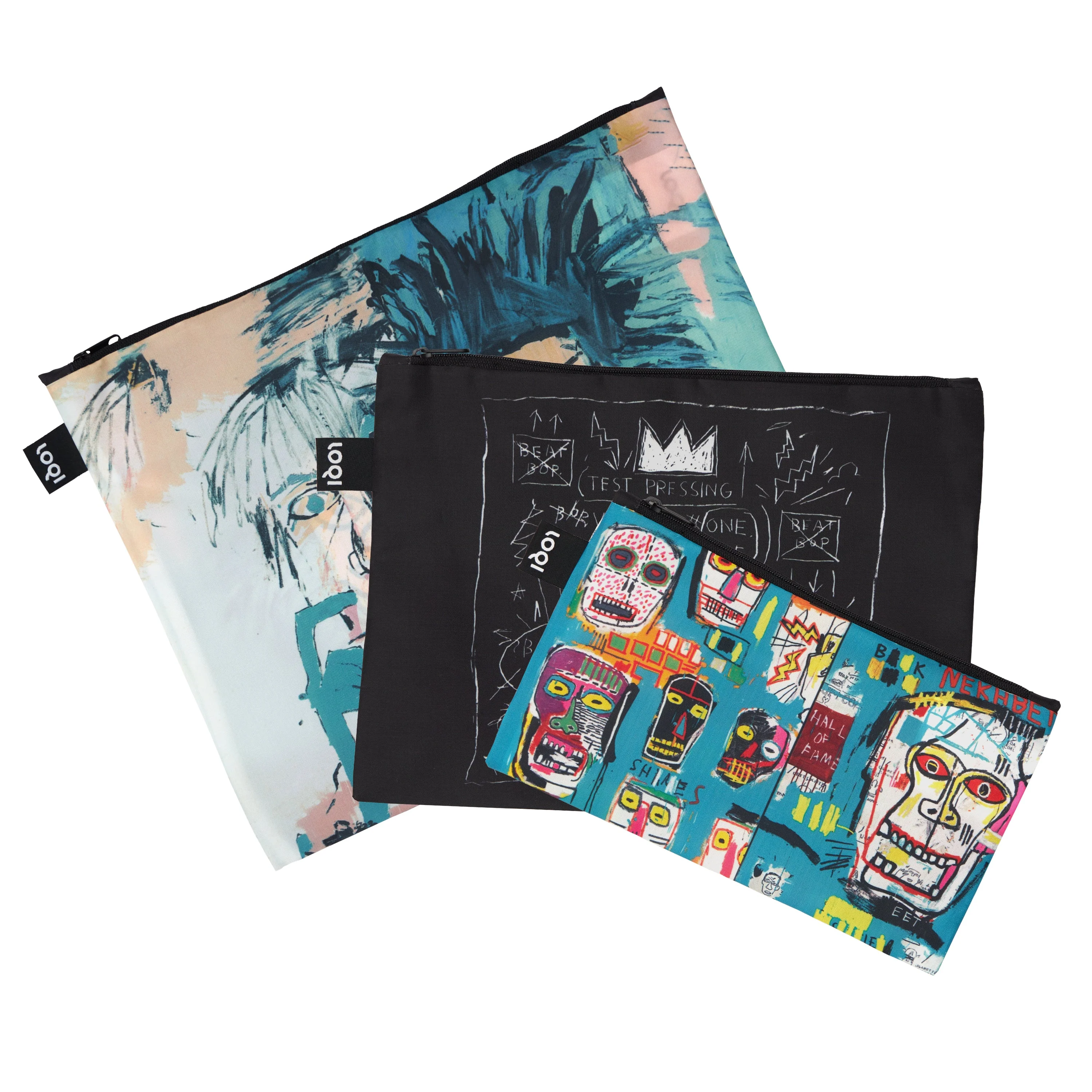 Jean-Michel Basquiat Zip Pouches