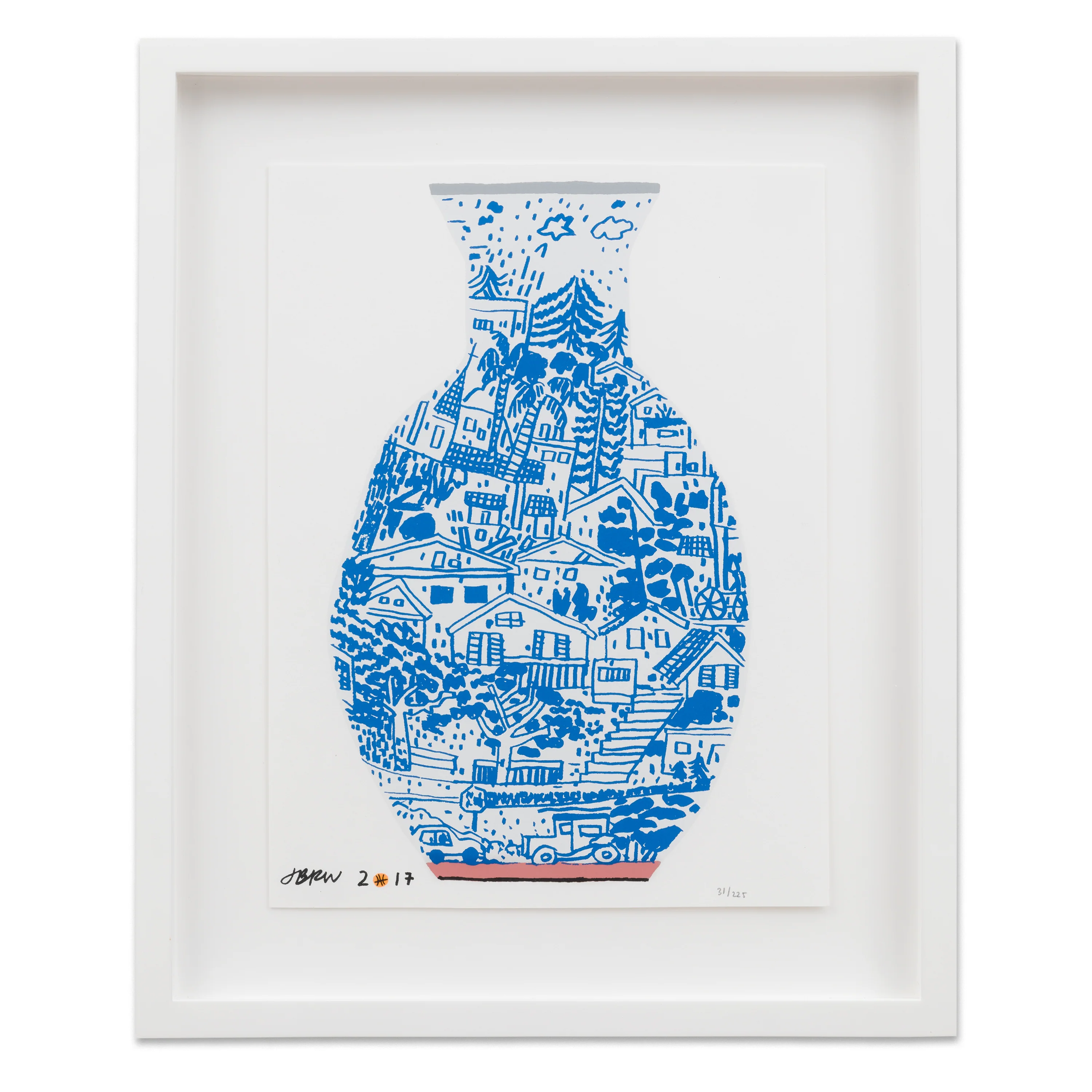 Jonas Wood: Blue Frimkess Landscape Pot - Image 3