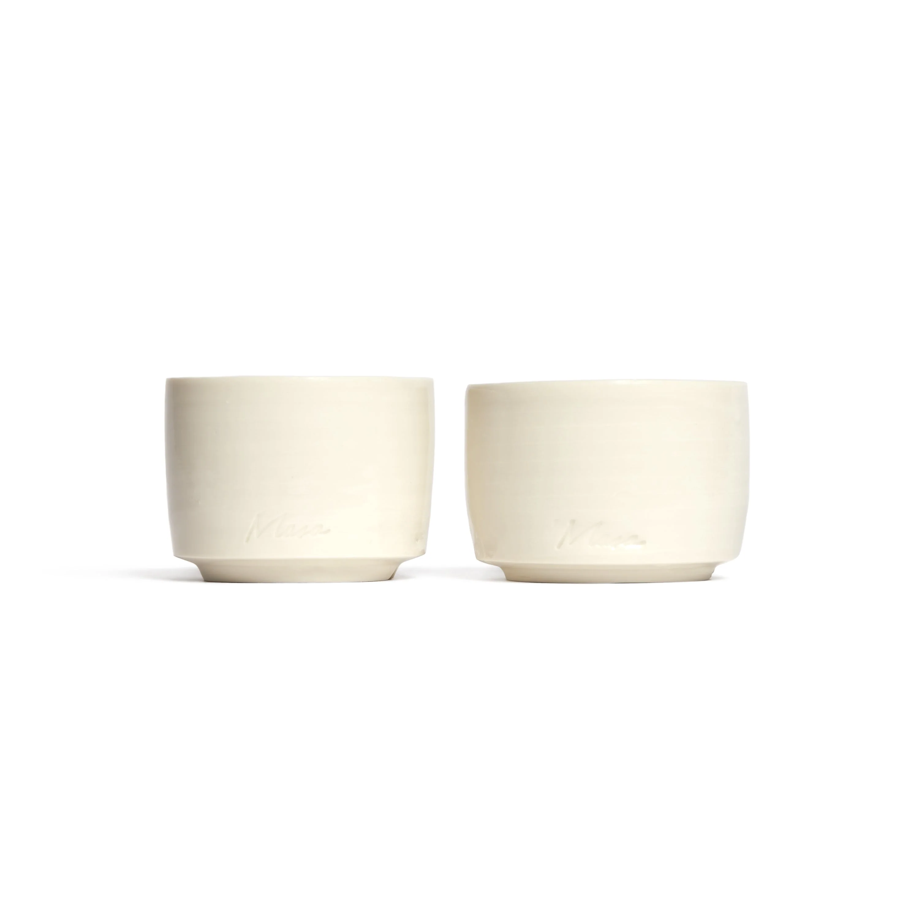 Masa Designs: Clear Sake Carafe and Kohiki Guinomi Sake Cups Set - Image 3